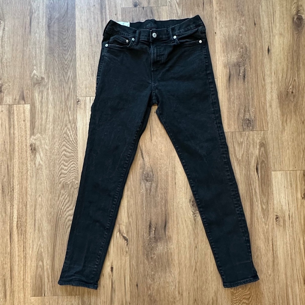 HM Skinny Fit Black Jeans Mens 32x32 Denim Pants Coupe Moulante